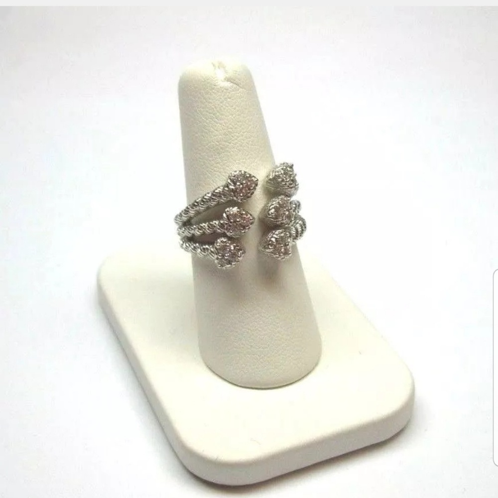 ❌SOLD Judith Ripka Diamonique Sterling Ring 7 - Picture 3 of 8